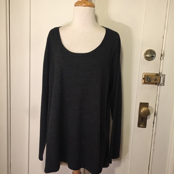 Eileen Fisher Sweaters - Eileen Fisher dark gray Merino Wool sweater